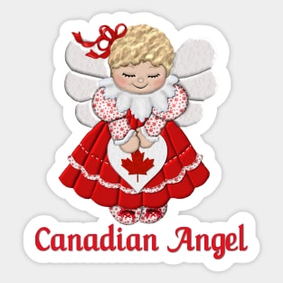 Canada Day Angel Sticker